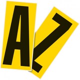thumbnail of Aufkleber I Kombipackung Buchstaben, gelb/schwarz, Folie, Schrift 200mm, 101x225mm, 26 Bogen/VE