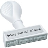 thumbnail of Textstempel -Betrag dankend erhalten- Packung mit 6 Stück