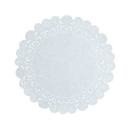 Weißes Spitzenpapier Camelia, rund  - Durchmesser: 10 cm -  2000 Stück
