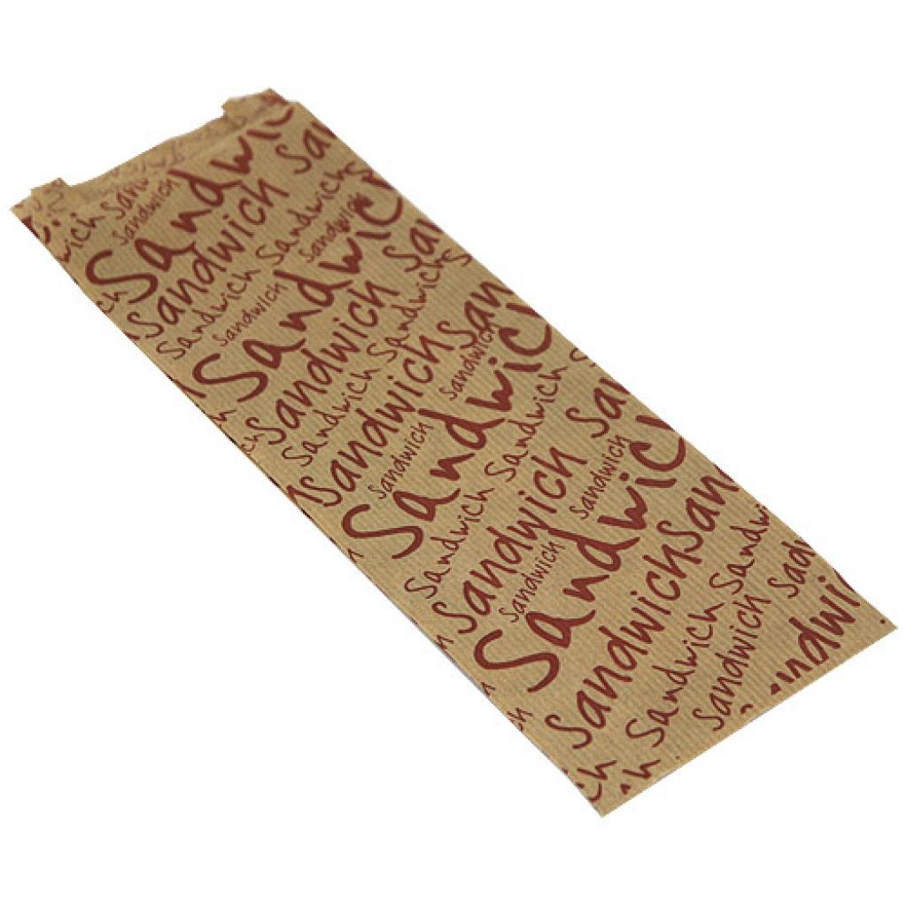 Firplast Sac sandwich papier kraft brun 100mm x 40mm x 310mm (x1000)