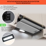 thumbnail of Klarstein Vilhelmine Flachschirmhaube 60 Retro EEK B Abluftleistung: 332 m³/h ausziehbar Schwarz