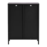 thumbnail of Helloshop26 - Aparador em aço e vidro ondulado 84 x 64 x 35 cm preto 03_0006612