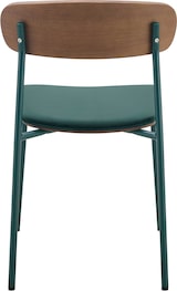 thumbnail of Set mit 2 stapelbaren Stühlen aus khakigrünem Holz