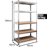thumbnail of MONZANA® Schwerlastregal 180x90x40cm 875kg 5 MDF-Platten