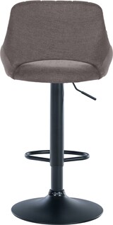 thumbnail of 2er Set Barhocker SEGAD - Stoff Dunkelgrau 47x48x85 cm Schwarz | Barstuhl Mit Lehne Tresenhocker Tresenstuhl Kneipenhocker Kneipenstuhl