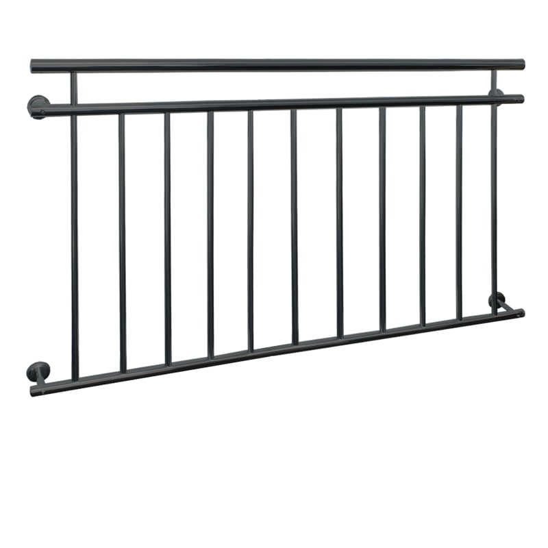 ECD Germany Französischer Balkon 90x156 cm Anthrazit matt | 11 Stäbe, Stahl pulverbeschichtet, Fenstergitter