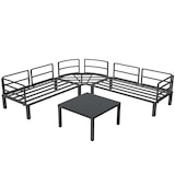 thumbnail of Merax Tuinloungeset voor 5 personen, tuinmeubelen balkonset zitgroep(4-delig), incl. kussens, grijs