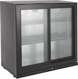 thumbnail of GastroHero Barkühlschrank ECO 230 schwarz 218 Liter Getränkekühlschrank Schiebetüren LED unterbaufähig Umluft