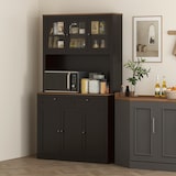 thumbnail of HOMCOM Credenza Cucina Alta con 4 Armadietti e 2 Cassetti Nero
