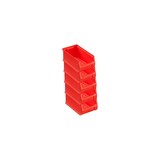 thumbnail of PROREGAL 5x Rote Sichtlagerbox 2.0 | HxBxT 7,5x10x17,5cm | 0,8 Liter | Sichtlagerbehälter, Sichtlagerkasten, Sichtlagerkastensortiment