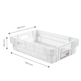 thumbnail of GILAC Caisse ajourée empilable emboîtable HACCP 600 x 400 - 27 L - Blanc G180221