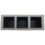 thumbnail of METRO PROFESSIONAL Blumentopf/Raumtrenner mit 3 Pflanzeinsätze Barbados, Polyrattan, steingrau