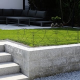 thumbnail of Relaxdays Beetzaun, H x B: 43 x 55 cm, 6 Zaunelemente, Garten Beeteinfassung zum Stecken, Metall, Vintage-Look, schwarz