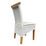 thumbnail of Esszimmer Stühle Set Rattanstühle Perth 4 Stück weiß Esstisch Stühle Korbstühle nachhaltig : mit Sitzkissen
