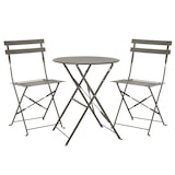 thumbnail of SVITA BERLIN Bistroset Metalen Zitgroep Balkon Opvouwbare Tafel Stoelen Taupe