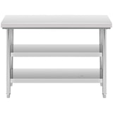 thumbnail of Royal Catering - Royal Catering Table De Travail en INOX Plan Cuisine Pro Professionnel Préparation Boucher Acier Inoxydable RCWT-120X60-3L-E (600