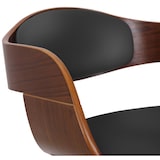 thumbnail of Chaise retro Kingston en similicuir Noyer / Noir