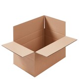 thumbnail of 40 x Faltkarton (585 x 385 x 275/175 mm) stabil 2-wellig Versandkarton Päckchen DHL Hermes Schachtel Box Paket braun BB-Verpackungen
