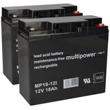 thumbnail of 2x Multipower Blei-Akku MP18-12 Pb 12V 18Ah VdS, M5