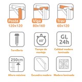 thumbnail of Pérgola de Madera Laminada Valencia (Maderland) - Gardeneas