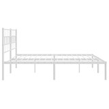 thumbnail of vidaXL Bedframe met hoofdbord metaal wit 193x203 cm