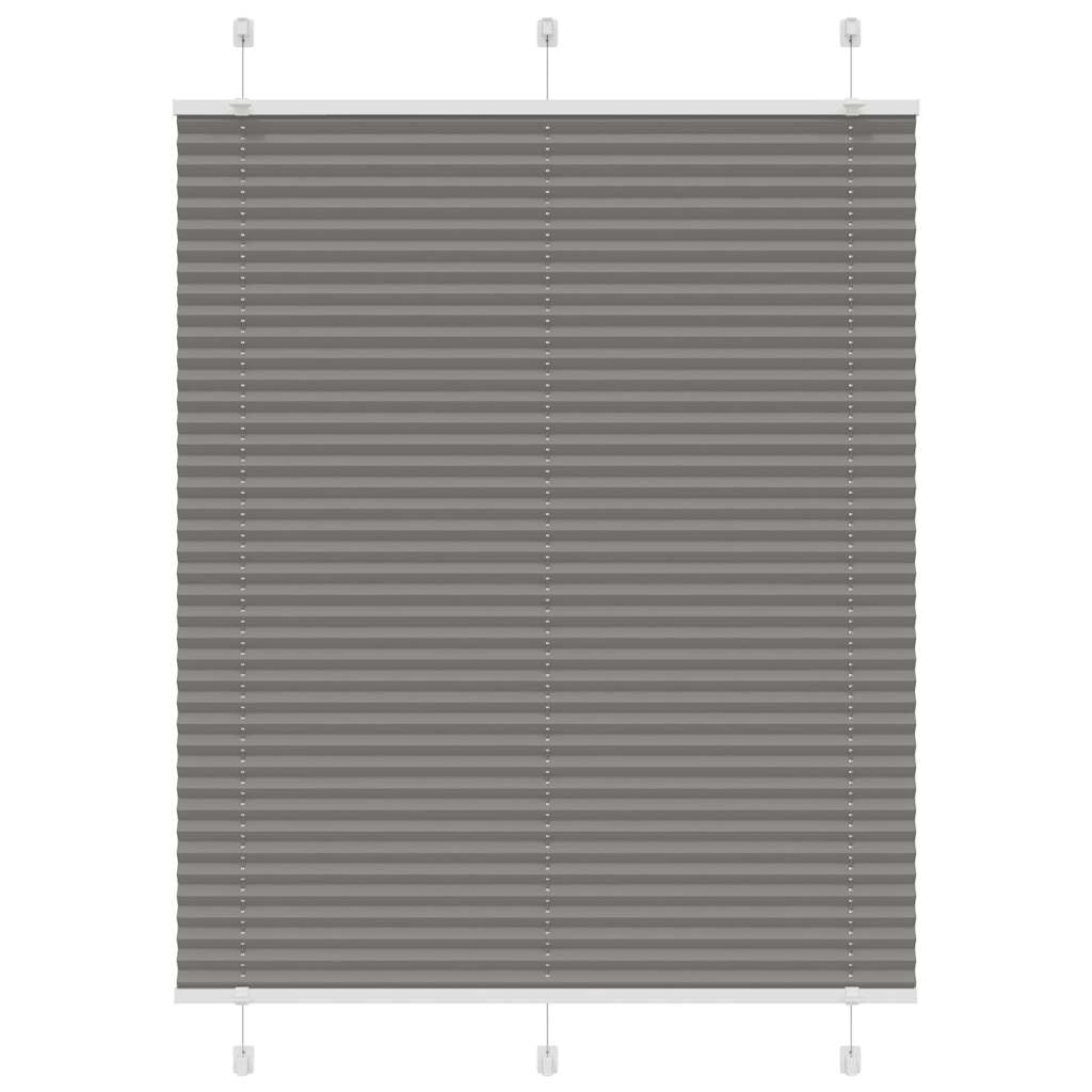vidaXL Plissee Anthrazit 110x100 cm Stoffbreite 109,4 cm Polyester