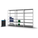 thumbnail of PROREGAL Fachbodenregal Schraubsystem | Grundregal | HxBxT 250x130x60cm | 6 Ebenen | Fachlast 350 kg | Beidseitig nutzbar | Verzinkt
