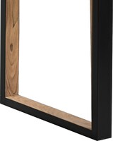 thumbnail of Baumkantentisch 200 x 100 cm Akazie massiv naturfarben schwarzem U-Gestell aus Metall + Holz BRISBANE