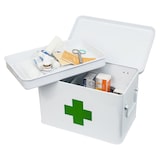 thumbnail of Medizinbox Hausapotheke, Metall, HMF 1771, Weiß 32.5 x 20 x 20.5 cm