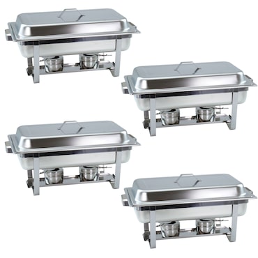 4 pezzi Chafing dish 4331 incl. contenitore GN 1/1 65mm