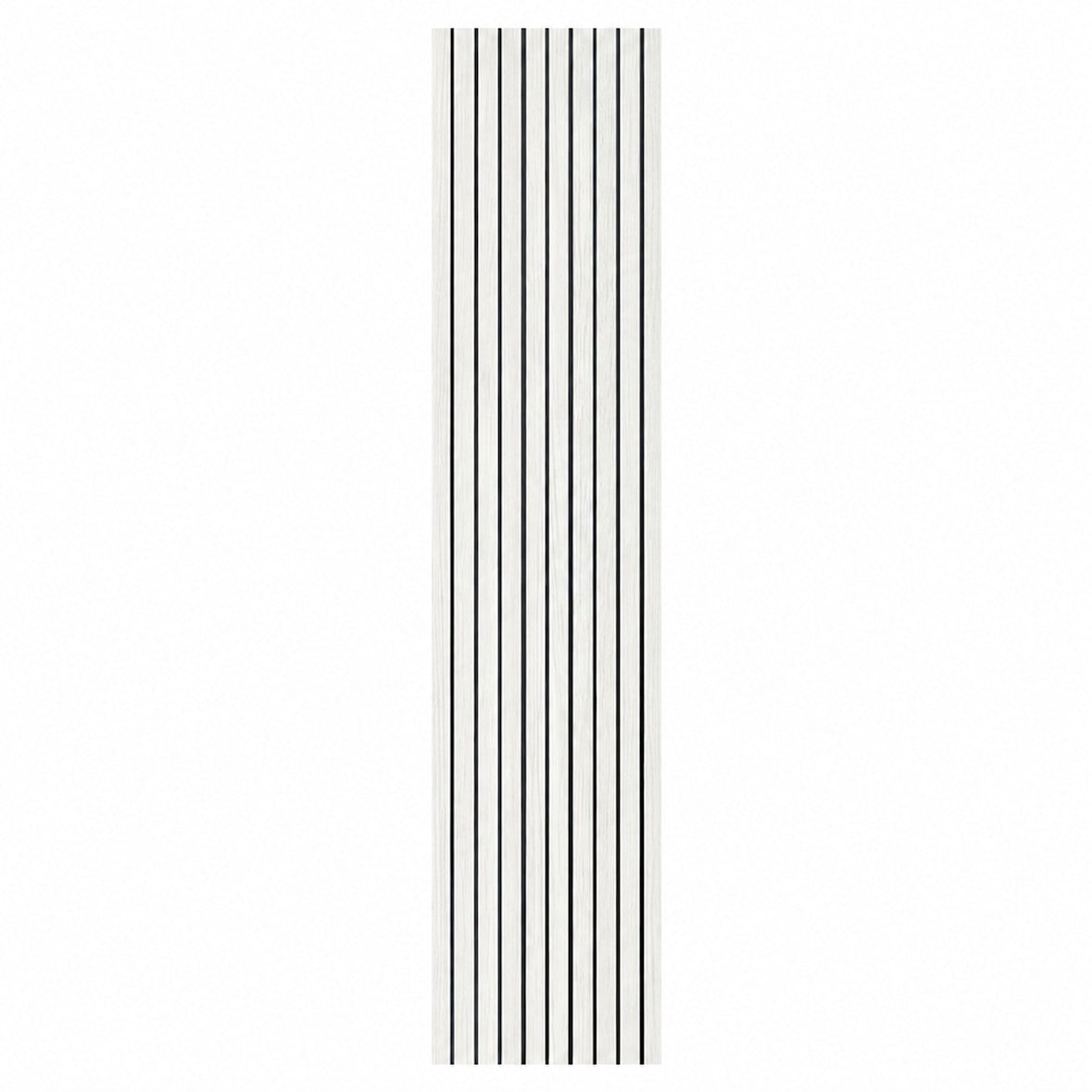 Panel decorativo de PVC con efecto de listones de madera, juego de 10 piezas, 120x30 cm, revestimiento de pared blanco.