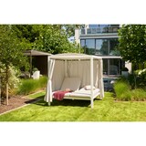 thumbnail of METRO Professional Chaise longue de luxe / Bain de soleil, acier/polyester, 188 x 208 x 215 cm, ivoire/argenté