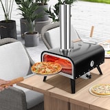 thumbnail of COSTWAY Forno per pizza da esterno con pietra refrattaria, paletta per pizza, termometro, gambe pieghevoli e borsa per il trasporto