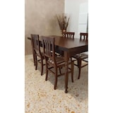 thumbnail of shopinnovativo -Tavolo arte povera con gambe tornite allungabile fino 220 in legno massello e mdf con rifinitura in noce 140x80x78 H