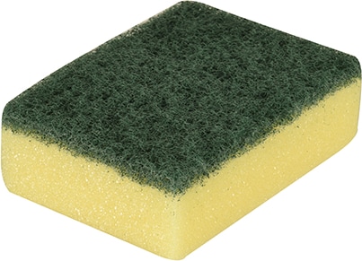 Sito 3 Topfreiniger, Schwamm eckig 2,6 cm x 9 cm x 6,6 cm gelb/grün , kratzend