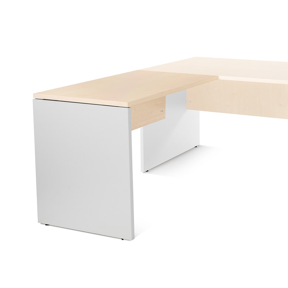 Rocada ala para mesa de oficina serie work 100x60 gris/haya (precio solo para el ala, la mesa principal se compra aparte)