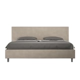 thumbnail of Letto Matrimoniale King size senza rete imbottito 180x190 microfibra sabbia Adele