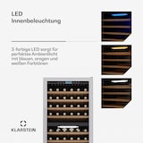 thumbnail of Klarstein Vinovilla Trio Weinkühlschrank | 144 Flaschen | 3 Zonen | 38 dB | 12 Regale | Kompressor | 413 Liter Edelstahl