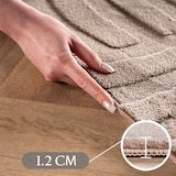 thumbnail of Carpetsale24 Boho Teppich Läufer 80 x 150 cm Beige, Waschbar & Pflegeleicht, Weicher Skandinavischer mit 3D-Effekt, für Schlafzimmer, Küche oder Flur