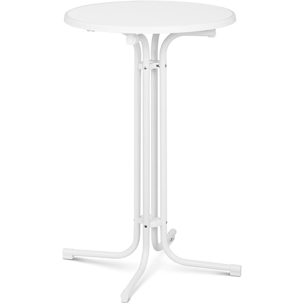 Royal Catering Stehtisch - Ø 70 cm - klappbar - weiß -