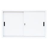 thumbnail of Schiebetürenschrank Büro Aktenschrank Sideboard aus Stahl Weiß 750 x 1200 x 450 mm (HxBxT) 550127