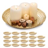 thumbnail of Dekotablett Deko Tablett 20-teilig Metall ø 28 cm rund  Deko Tablett Serviertablett : gold