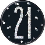 thumbnail of Anstecker schwarz & silber Zahl 21