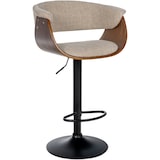 thumbnail of Taburete de bar Vestal Nogal/crema/Tela