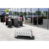 thumbnail of METRO Professional Gasgrill 6-Brenner, Edelstahl,  206 x 65 x 109 cm, fahrbar, mit Bremsen, silber