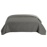 thumbnail of Tagesdecke 220x240 OEKO-TEX - Microfaser-Bezug grau hellgrau wattiert gesteppt Wende-Design XXL Sofa Couch Bett Bettüberwurf