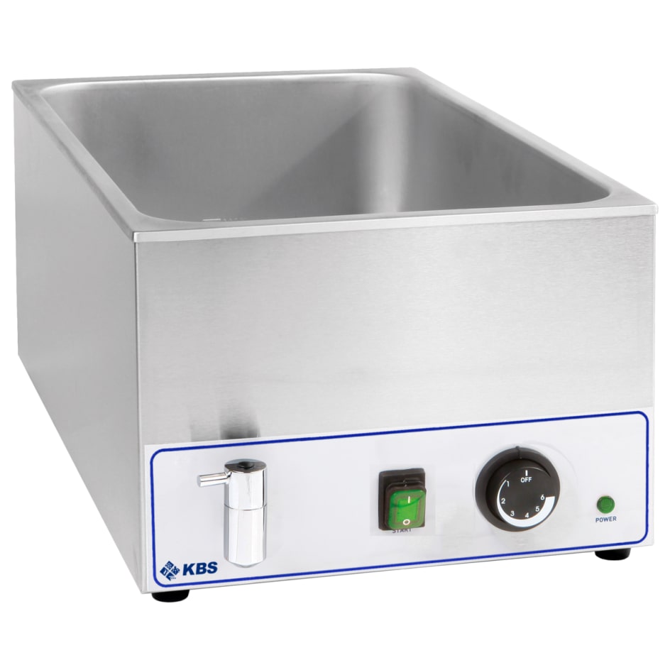 Bainmarie mit Ablasshahn für 1x 1/1 GN, h=150 mm