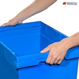 thumbnail of PROREGAL Conical Mehrweg-Stapelbehälter mit Stapelbügel Blau | HxBxT 17,3x40x60cm | 29 Liter | Lagerbox Eurobox Transportbox