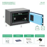 thumbnail of ARREGUI BLUE 650110 Caja fuerte con codigo, facil de usar, Caja de seguridad electronica con teclado para casa, 20 x 31 x 20 cm, 10 L, Gris