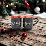 thumbnail of MÄSER “Merry Christmas” Glühwein mok, 0,2 liter binnenin, mat ZWART buiten, ROOD binnenin, set van 36